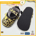 2015 best sell leopard moda algodão tecido bebê lazer sapatos com arco